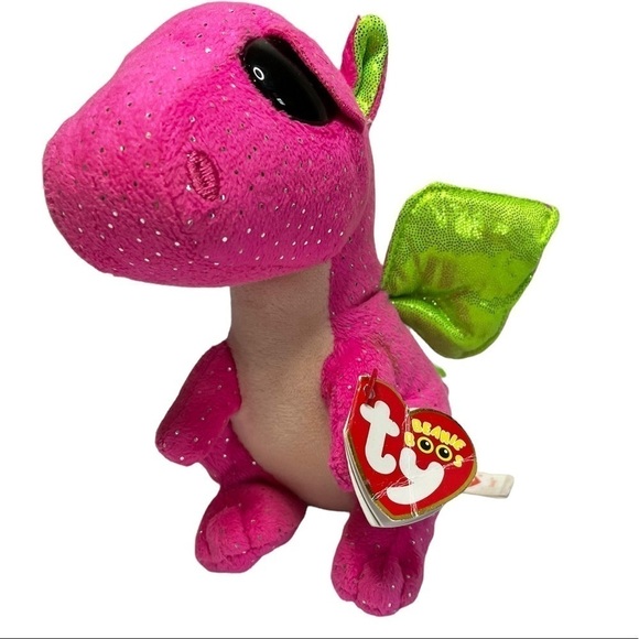 TY Darla pink dragon Beanie Boos stuffed animal plushy